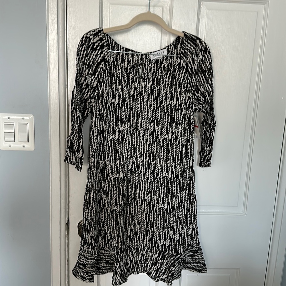 Black and white work dress